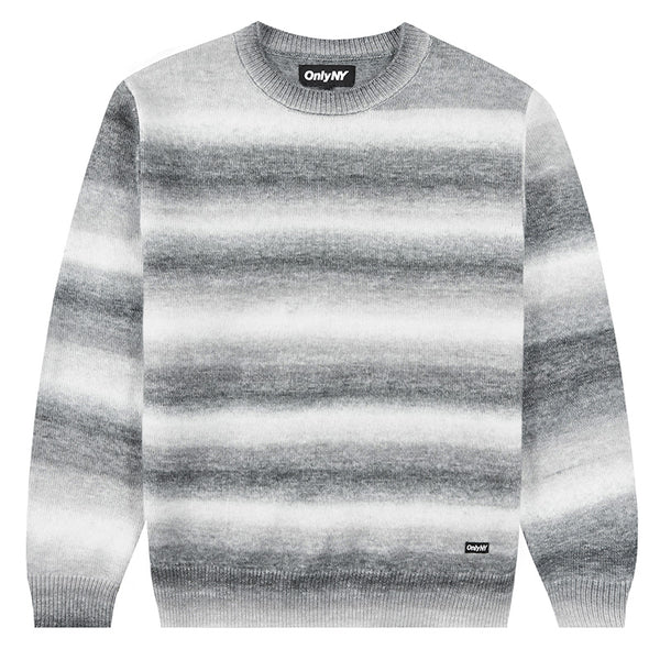 Space Dye Wool Crewneck Sweater White / Black