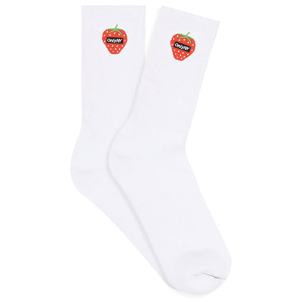 Berry Crew Socks White