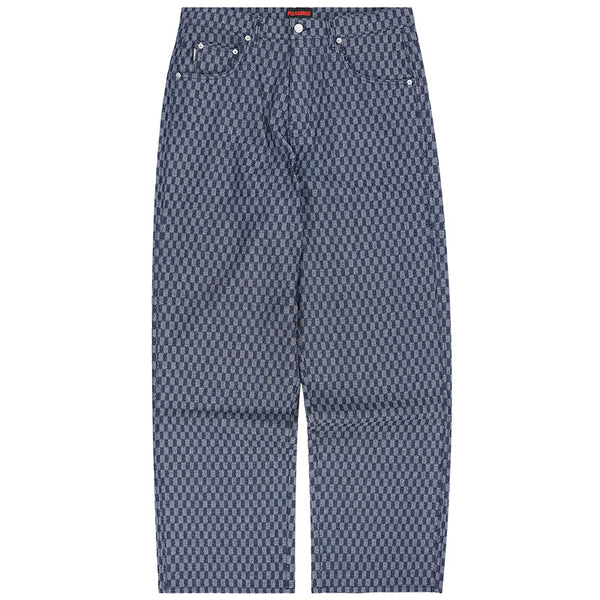 Formula Baggy Jeans Indigo Checker