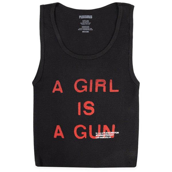 Women's Girl Is A Gun Tank Top Black