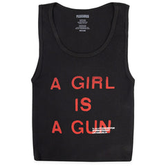 Women's Girl Is A Gun Tank Top Black