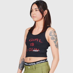 Women's Girl Is A Gun Tank Top Black