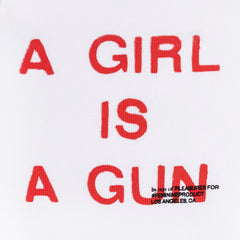 Women's Girl Is A Gun Tank Top White