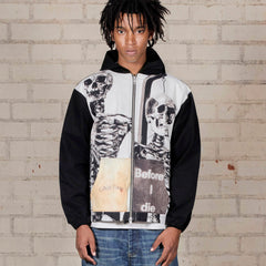 Good Times Zip Poncho Hoodie Black