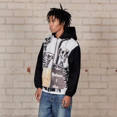 Good Times Zip Poncho Hoodie Black