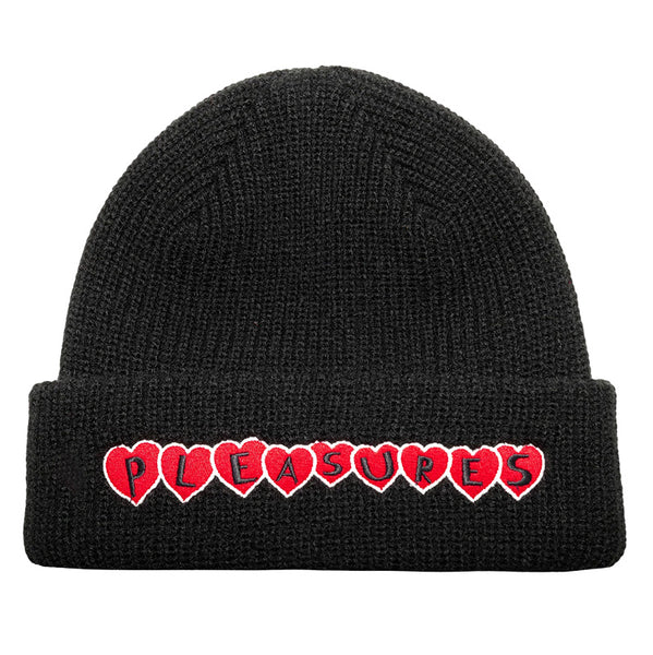 Hearts Beanie Black
