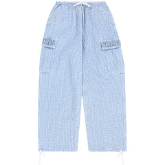 Knitted Indigo Cargo Pants Indigo