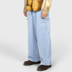 Knitted Indigo Cargo Pants Indigo