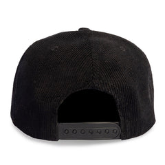 Onyx Corduroy Snapback Hat Black