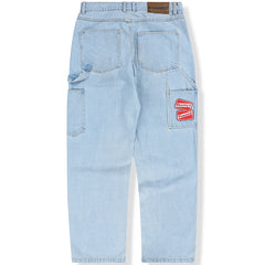 Shorty's X PLEASURES - Box Logo Carpenter Jeans Light Indigo