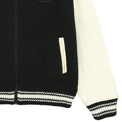 Smoke Knitted Varsity Jacket Black