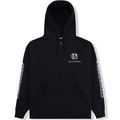 Spike Zip Hoodie Black