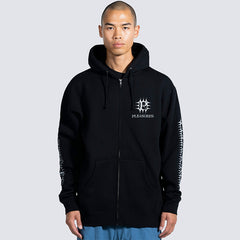 Spike Zip Hoodie Black