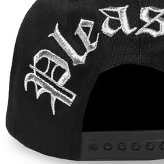 Throwback Snapback Hat Black