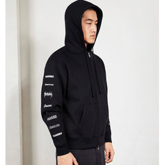 Wordmark Zip Hoodie Black