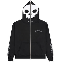 Balaclava Zero Zip Hoodie Black