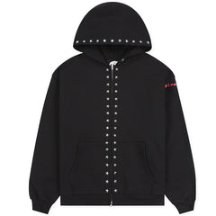 Dane Zero Studded Hoodie Black
