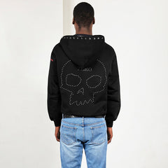 Dane Zero Studded Hoodie Black