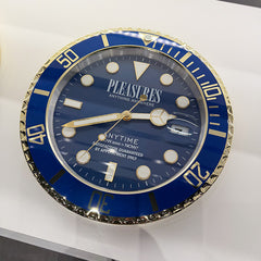 Anytime Clock Gold / Blue