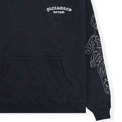 PLEASURES x IUTER - Andrea Hoodie Black