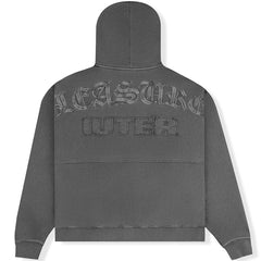 PLEASURES x IUTER - Marco Hoodie Charcoal