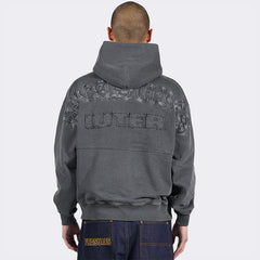 PLEASURES x IUTER - Marco Hoodie Charcoal