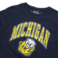 University of Michigan Wolverines Arch & Wolverine Head T-Shirt Navy