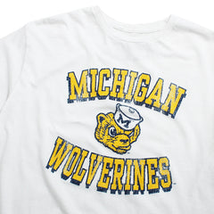 University of Michigan Wolverines Arch & Wolverine Head Text T-Shirt White