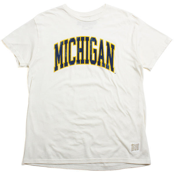 University of Michigan Wolverines Tall Arch T-Shirt Vintage White
