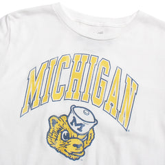 University of Michigan Wolverines Women's Arch & Wolverine Head T-Shirt White