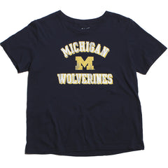 University of Michigan Wolverines Women's Arch & Block M T-Shirt Navy