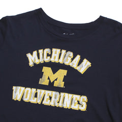 University of Michigan Wolverines Women's Arch & Block M T-Shirt Navy