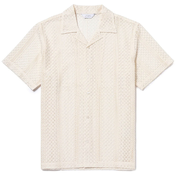 Canty Cotton Lace SS Shirt Ivory
