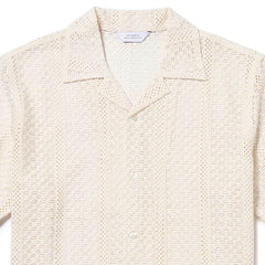Canty Cotton Lace SS Shirt Ivory
