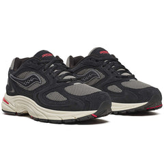 Grid Jazz 9 Suede Sneakers Black / Fire Red