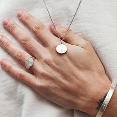 Silver Minimal Hallmark Necklace