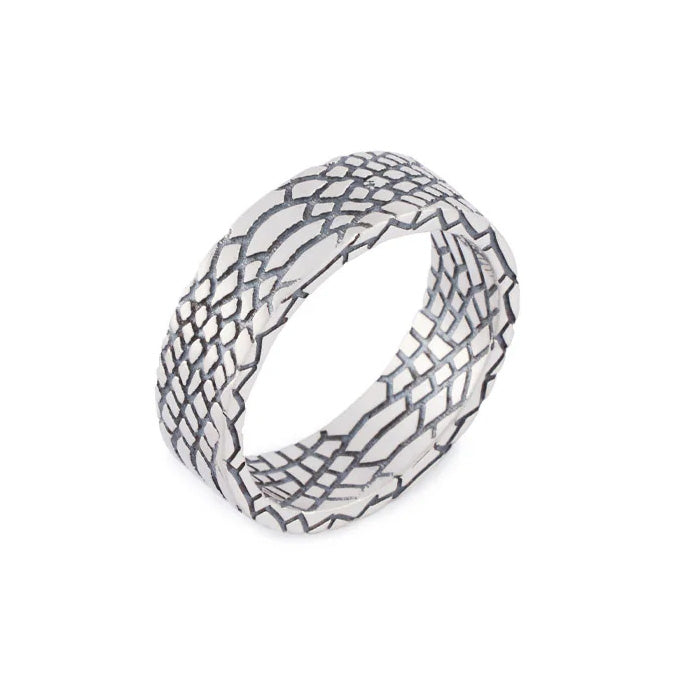 Silver Snake Skin Ring