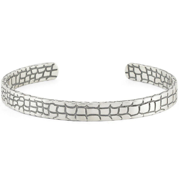 Silver Snake Skin Cuff