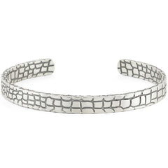 Silver Snake Skin Cuff