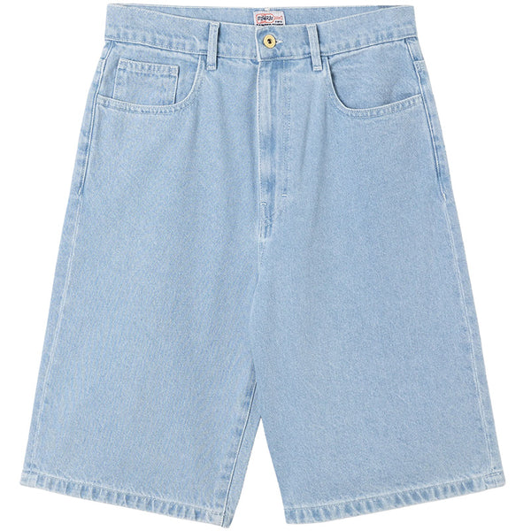 Wide 5 Short Ice Stone Denim