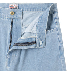 Wide 5 Short Ice Stone Denim