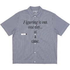 Reymon S/S Stripe Oxford Button-Up Shirt Navy