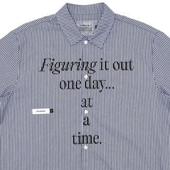 Reymon S/S Stripe Oxford Button-Up Shirt Navy