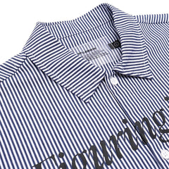 Reymon S/S Stripe Oxford Button-Up Shirt Navy