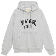 New York Soul Heritage Zip Hoodie Heather Grey