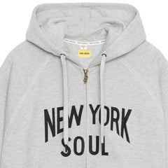 New York Soul Heritage Zip Hoodie Heather Grey