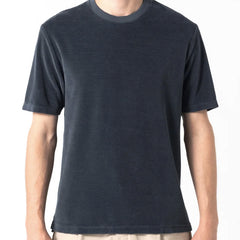 Basic Velour T-Shirt Blue Graphite