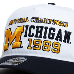 University of Michigan Wolverines 1989 NCAA National Champions H-Champs Victor Hitch Hat White