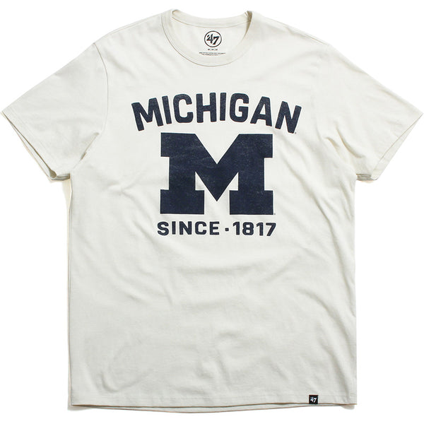 University of Michigan Wolverines Duster Franklin T-Shirt Dune