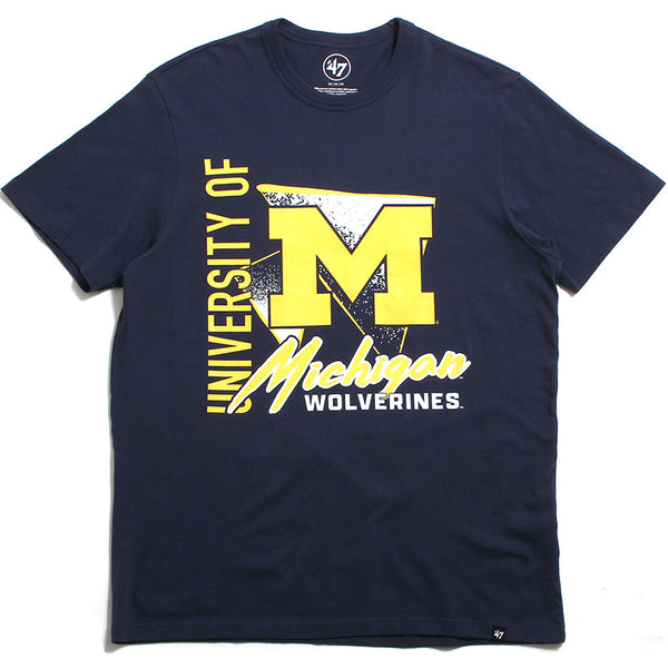 University of Michigan Wolverines Side Arm Franklin T-Shirt Atlas Blue